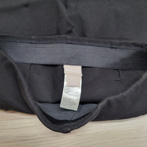 CHICO'S Womens Black Cropped Stretch Pants Size 6 Petite - Picture 5 of 8